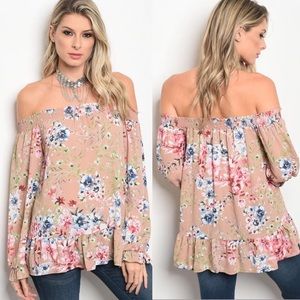 Gorgeous Off the Shoulder Floral Too